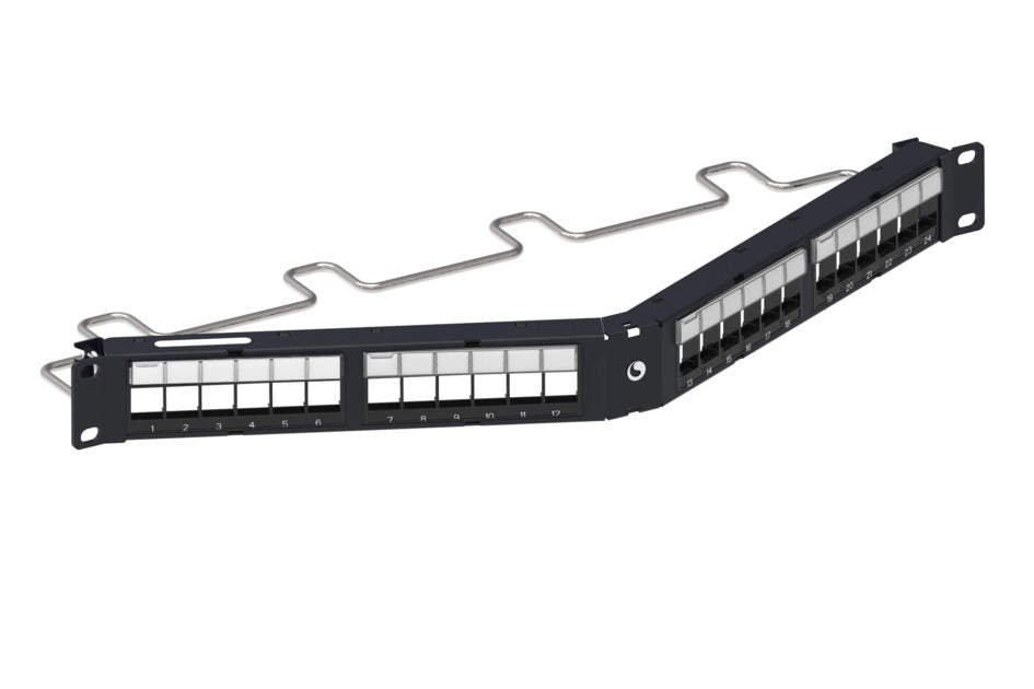 Commscope CPPA-SDDMSL1U24 | Angled Discrete Distribution Module Panel, SL, STP, 1U, 24 port