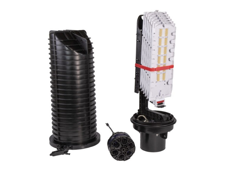 CommScope EB9086-000 | FOSC 450 D6 Fiber Optic Splice Closure, Gel Cable Sealing, 4 Cable Attachments, Test Valve