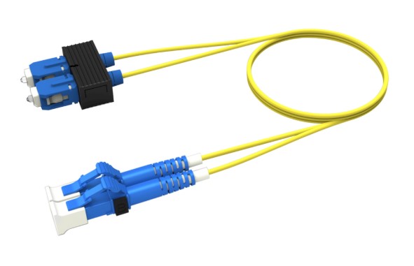 CommScope FDWLCSC42J9F025 | Single Mode LC/UPC to SC/UPC, Fiber Patch Cord, 1.6 mm Duplex, Plenum 25 inch