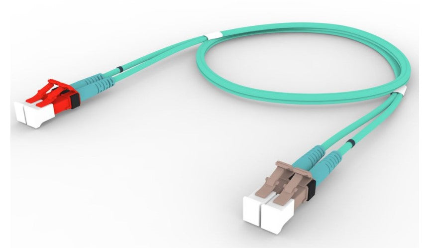 CommScope FEXL1LC42MXM003 | Fiber Patchcord, OM3, Commercial, Foassy Duplex OM3 Keyed LC - LC 3 Red