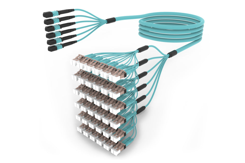CommScope FLZMPLCAKMLF050 | OM3 MPO to LC/UPC, InstaPATCH 360 Ruggedized Fanout Cable, 72-Fiber, Plenum