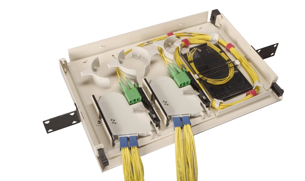 CommScope FPS-MPPACCRMPNL | FDH 3000 Splitter Drawer with Splice Tray, 1U, Putty White