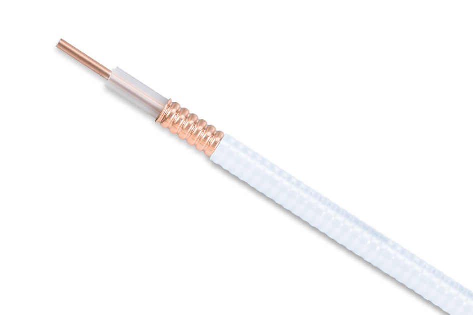 CommScope HL4RPV-50 | Hl4-50, Heliax Plenum Rated Air Dielectric Coaxial Cable, Corrugated Copper, 1/2 In, Off White Pvc Jacket