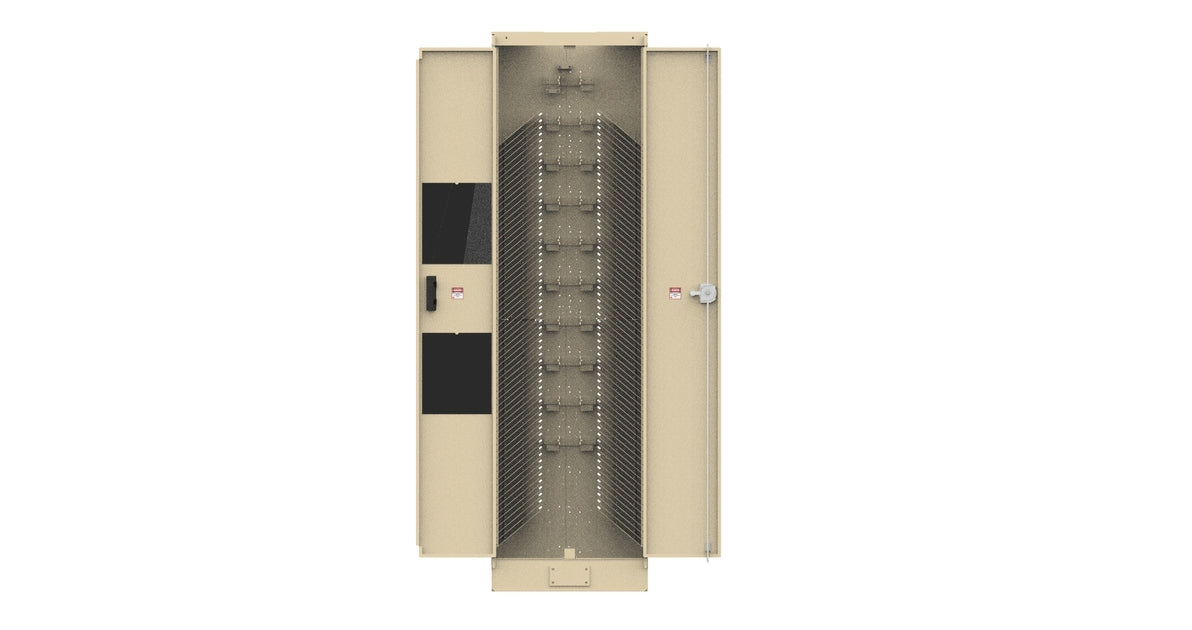 CommScope MX6SPL6030AU7Z4 | OMX Splice Cabinet, up to 5184 Fiber Splices (ribbon Cables), exit up, Putty white, 7 ft