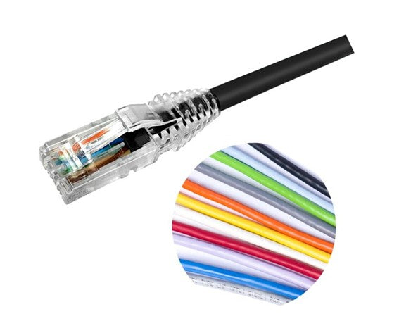 CommScope UC1BBB2-01N006 | UC Series, Cat 6, U/UTP, Stranded, 4-Pair, RJ-45 to RJ-45, Non-Plenum, 300V, T568B, Copper Patch Cord 6 in., Black