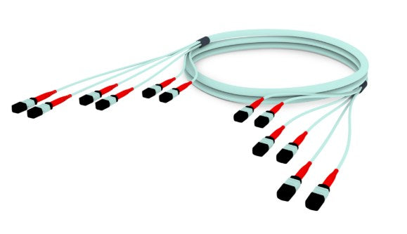 CommScope UGX2X2XBMMJF080 | Ultra Low Loss (ULL) OM4 MPO24 (Pinned) to MPO24 (Pinned), Fiber Trunk Cable Assembly, 144-Fiber, Plenum