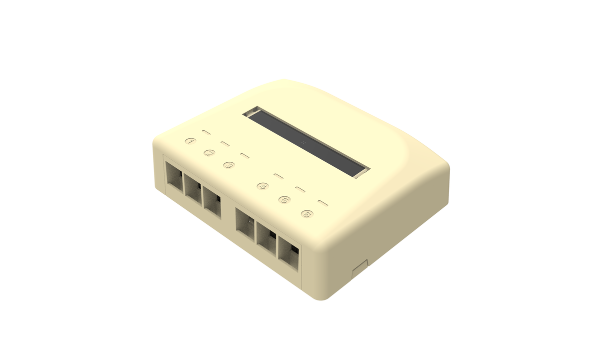 Commscope 1933674-1 | Surface Mount Module, 6 Port, Light Almond