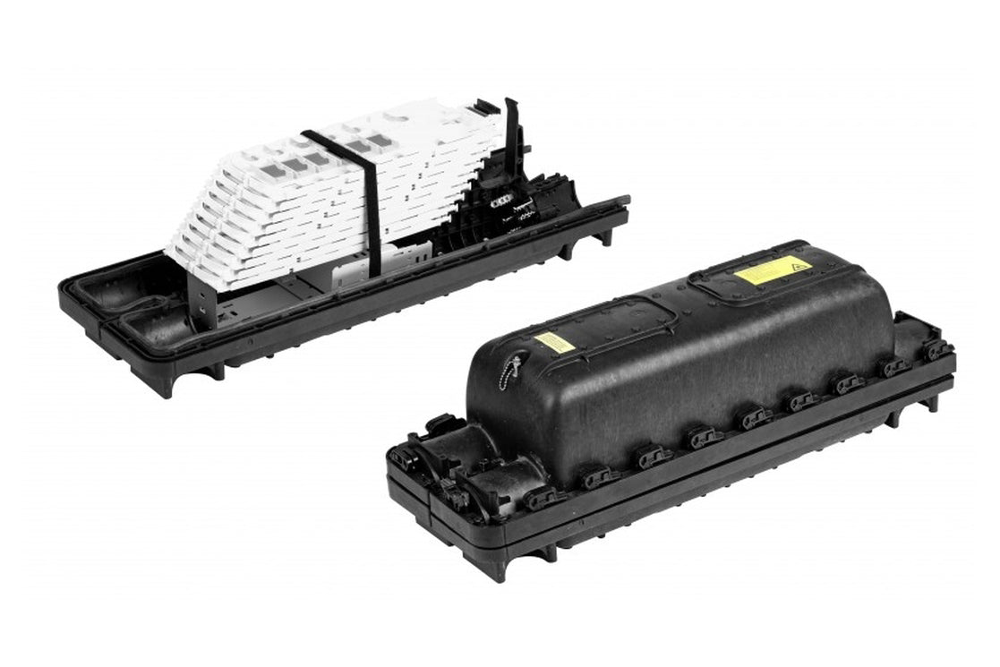 CommScope 718211-000 | FOSC 600 D Fiber Optic Splice Closure, Gel Cable sealing, butt type, nine pre-installed 72-splice trays
