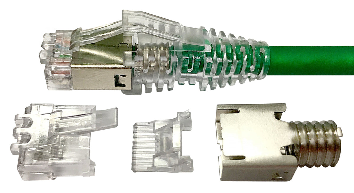 CommScope 6-2111984-3 | Modular Plug Kit, category 6A, shielded, 8-position, 5.7 – 7.0 mm max cable jack OD, 100/bag