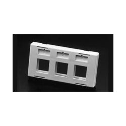 Commscope 6644 1 143-02 | Furniture Faceplate, 3 port, with labels and icons, ivory