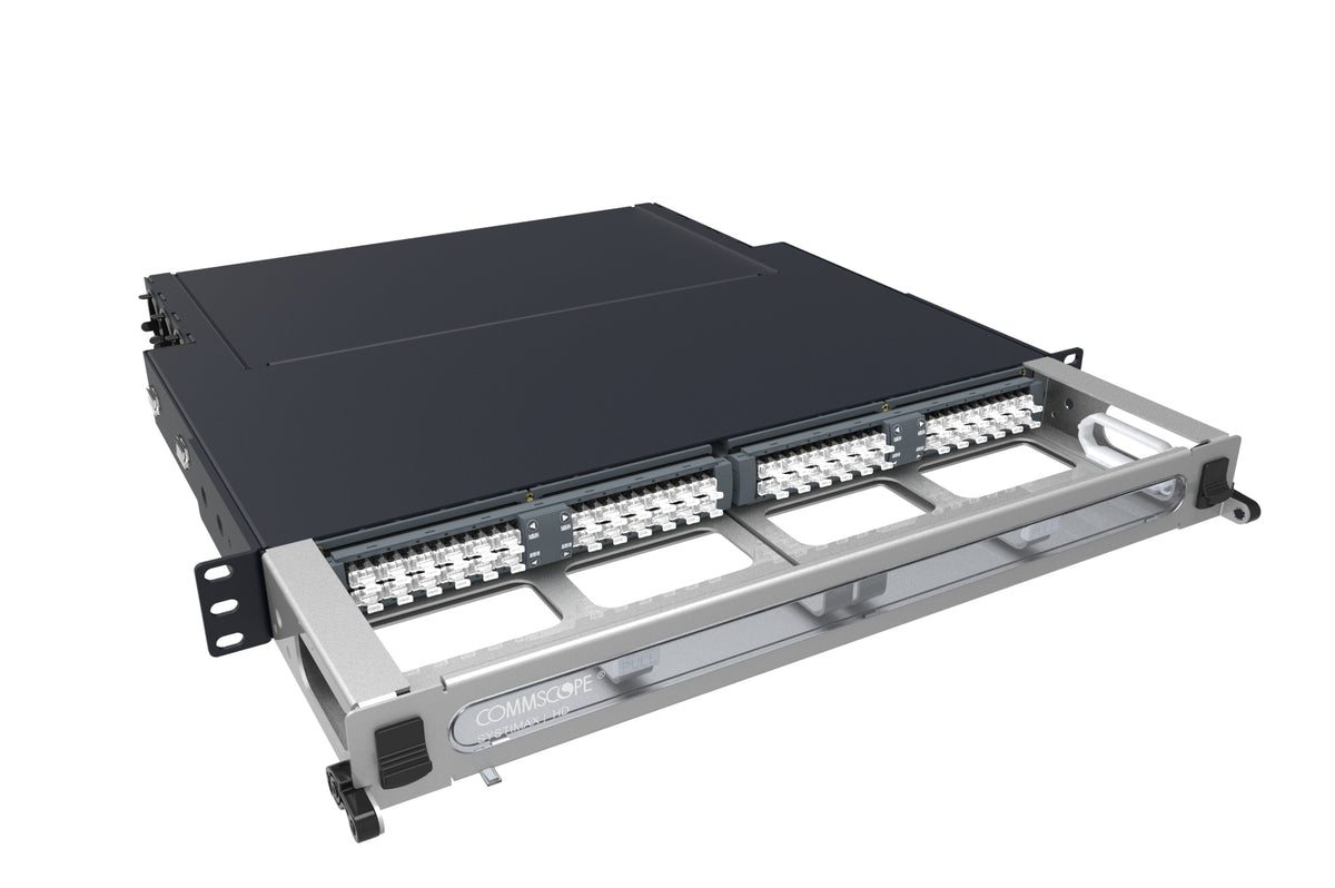 CommScope 760236409 | HD iPATCH 1U 96F-LC Distribution MPO24 ULL Module, LazrSPEED, Sliding Panel