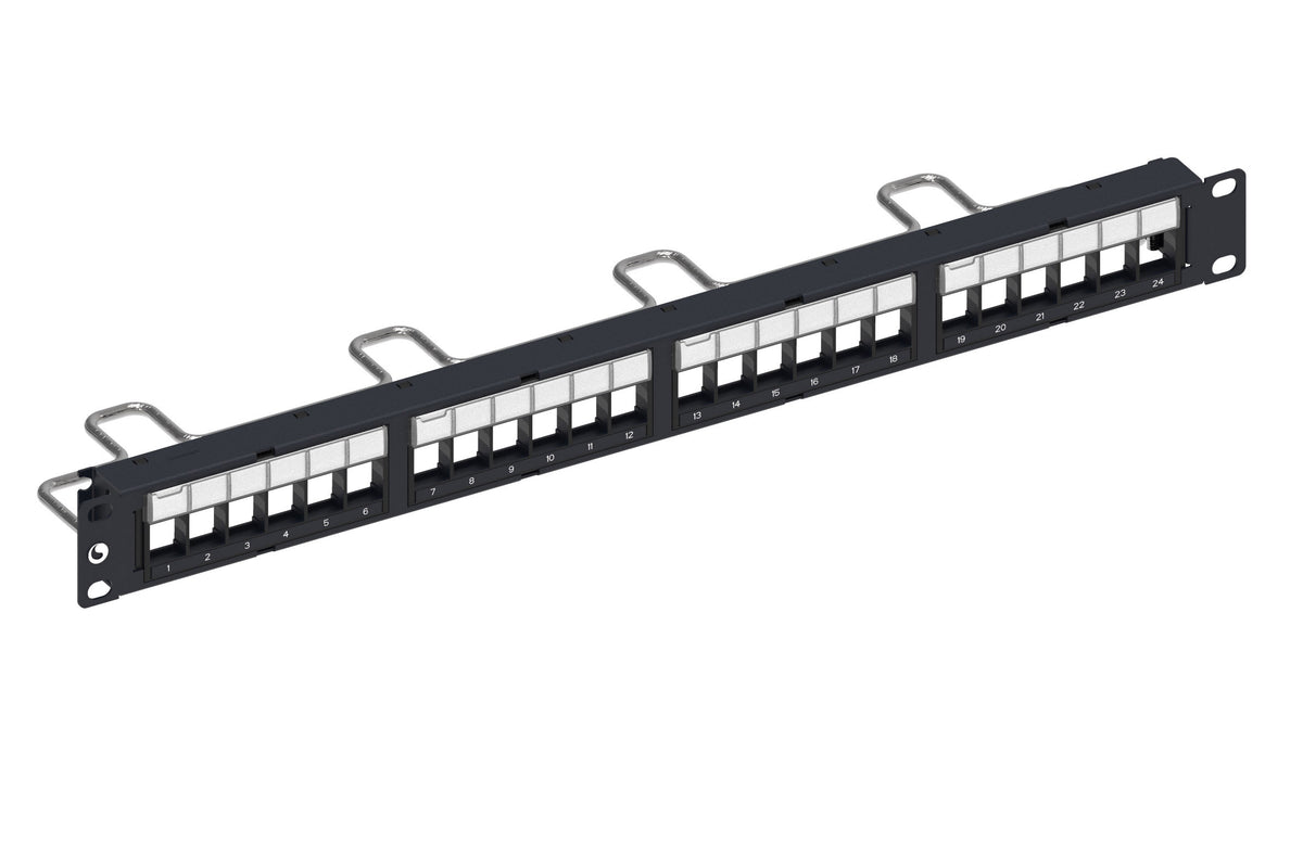 CommScope 760237046 | Shielded Discrete Distribution Module Panel, SL, 1U, 24 port, Black