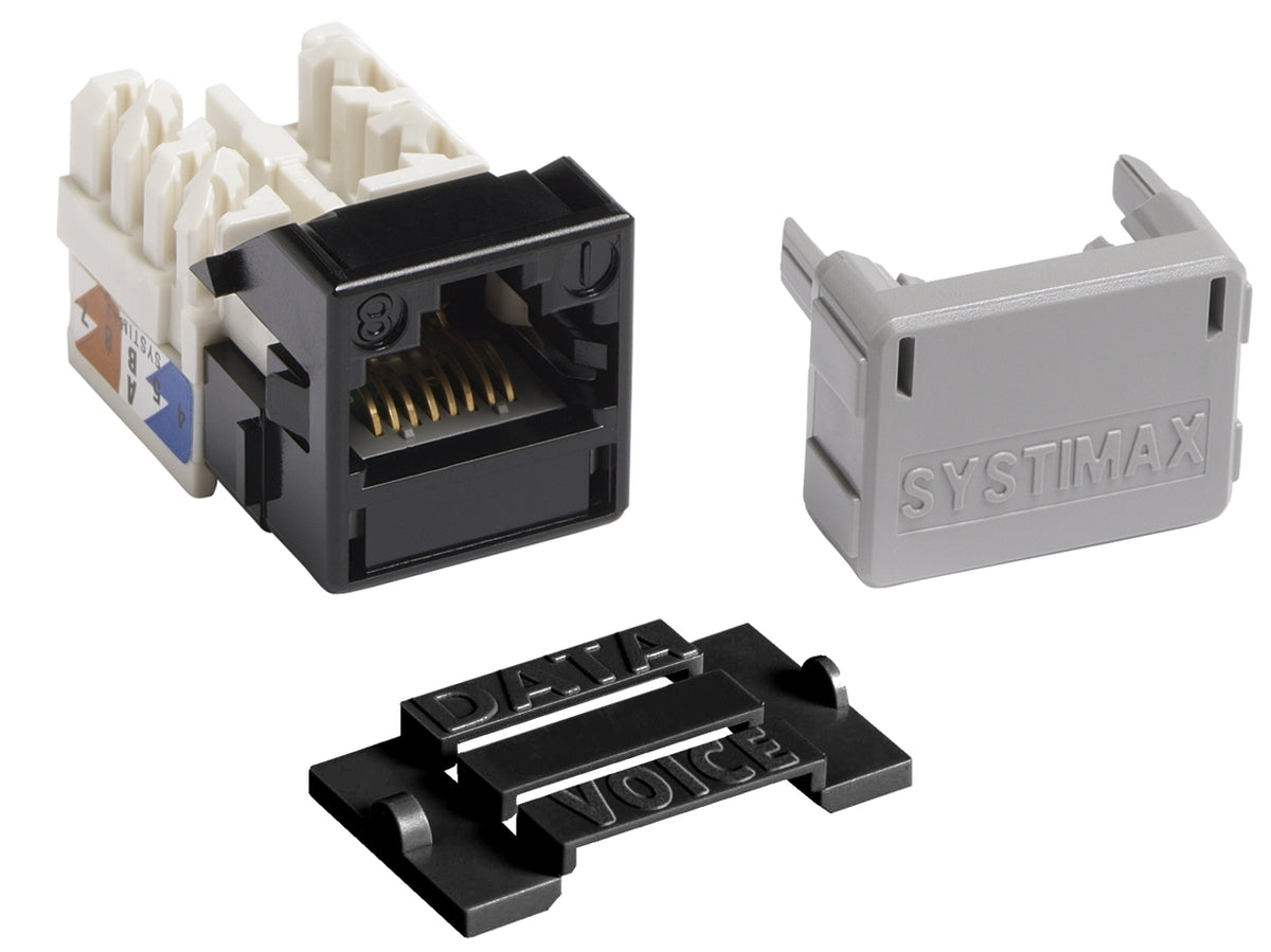 CommScope 760250042 | GigaSPEED XL M-Series Modular Jack, RJ45, Cat6 Unshielded, Black (24 ea/pkg)