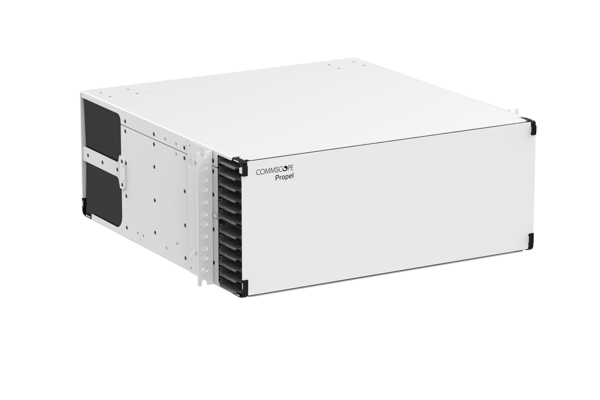 CommScope 760255955 | Propel 4RU sliding tray white fiber panel, accepts Propel ULL modules or adapter packs