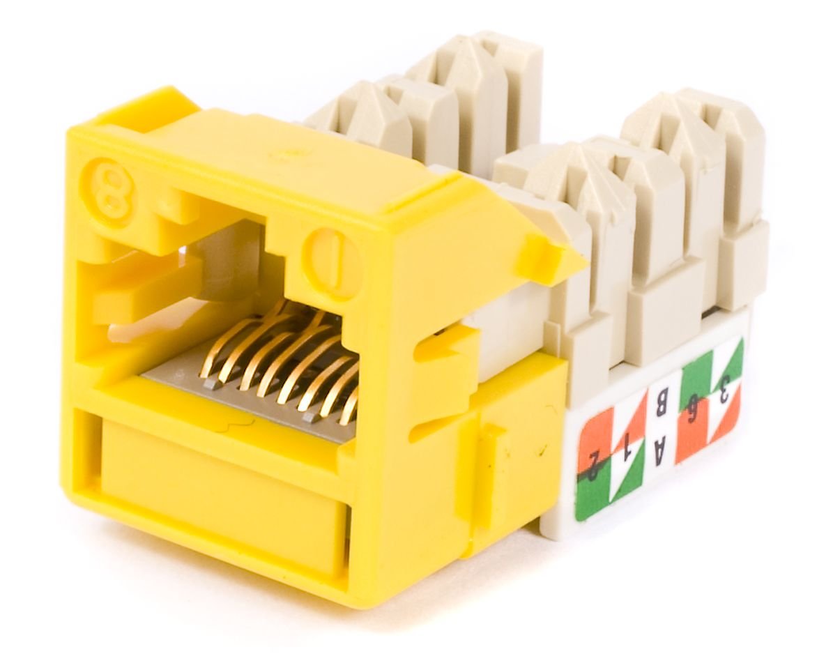 CommScope CC0020842/1 | M-Series Modular Jack, RJ45, Cat6 Unshielded, Yellow