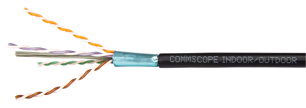 Commscope CS44P-IO BLK C6A 4/23 U/UTP RL 1KFT | 23-4P INDOOR/OUTDOOR UTP CAT6A