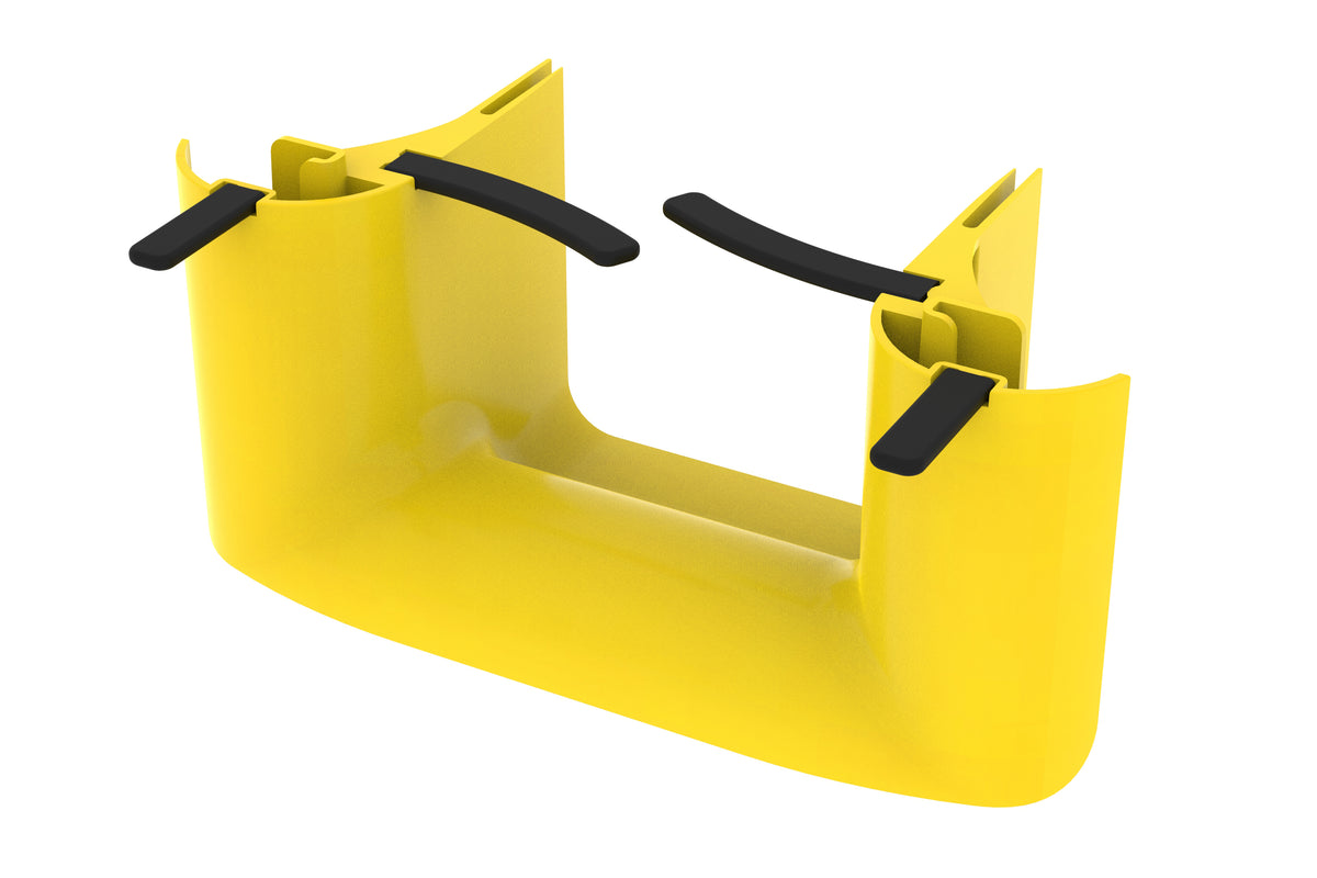 Commscope FGS-TRMP44 | FiberGuide Horizontal to Vertical Trumpet, 4x4in, Yellow