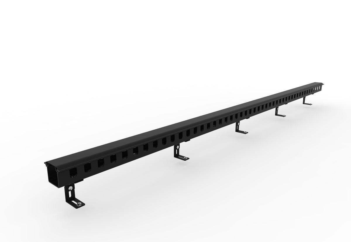 Commscope FGSB-KTW1-JA | FiberGuide Vertical Duct Kit with 1.5in Slot Spacing and Hinged Cover, 2x2in, Black