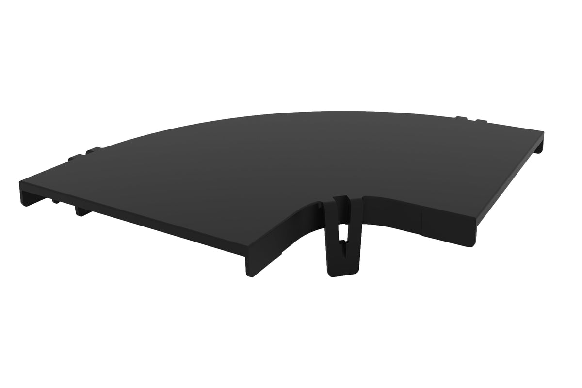 Commscope FGSB-SH9E-B | FiberGuide Snap-on Cover for 90° Horizontal Elbow, 4x6in, Black