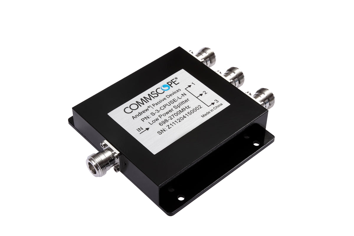 Commscope S-3-CPUSE-L-N Three-way Low Power Splitter, 698-2700 Mhz