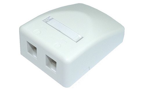Commscope 1-1933668-3 | Surface Mount Module, 2 port, alpine white