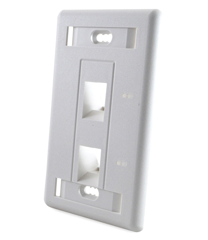 Commscope 1375155-4 | Faceplate, 2 port, angled, flush mount, gray