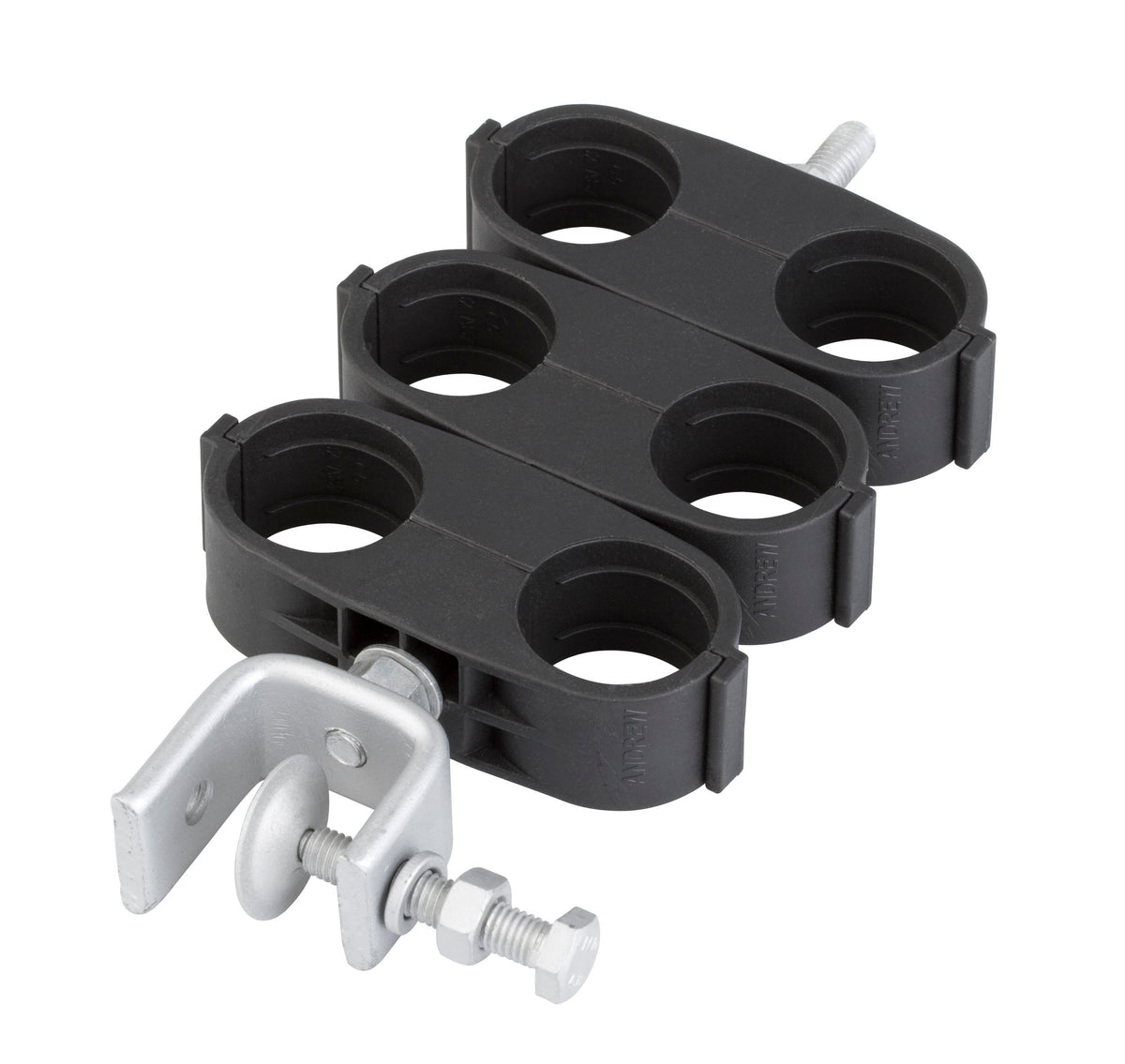 Commscope DHK-78-6-P | Double Hanger Kit for 7/8 in coaxial cable, triple stack; includes hardware and angle adapter