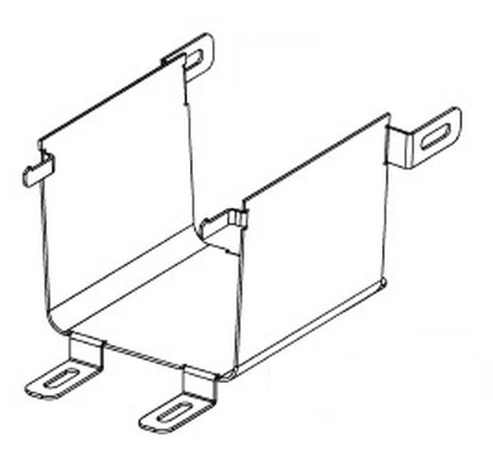Commscope FGS-ACC153 | FiberGuide to PANDUIT Solid Transition Adapter, 4x4in, Black