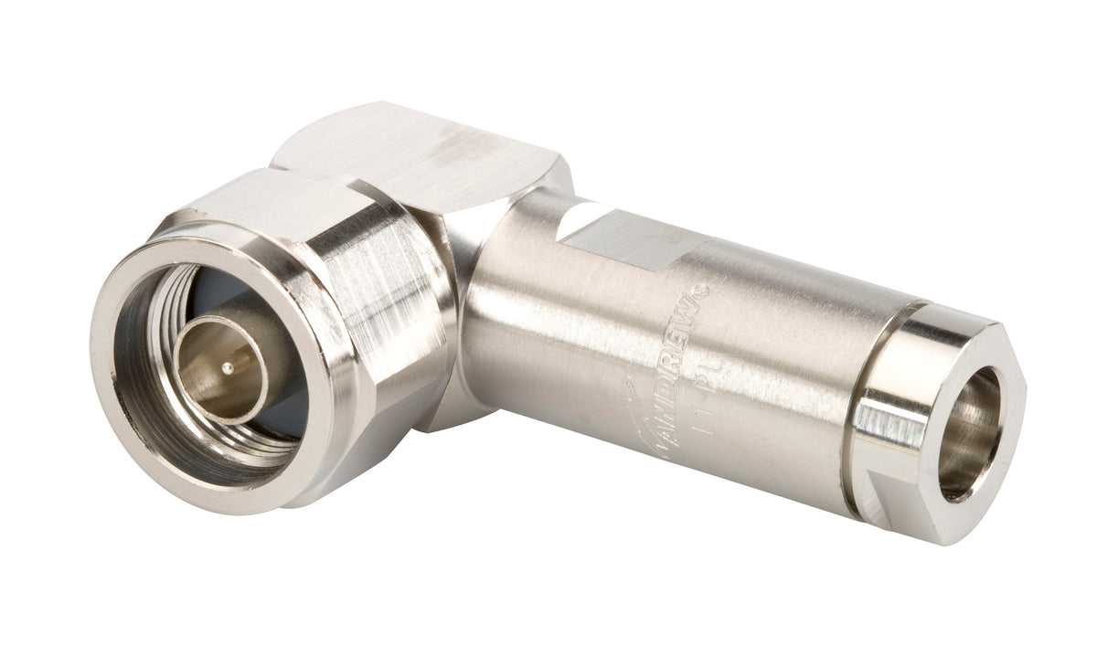 Commscope L1TNR-PL | Type N Male Right Angle Positive Lock for 1/4 in LDF1-50 cable
