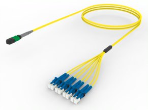 Commscope UQGQPLCJ8JEF006 | 24 inch breakout (end B), no gland, no pulling grip | Jacket Color - Yellow | Cord Length - 6 Ft