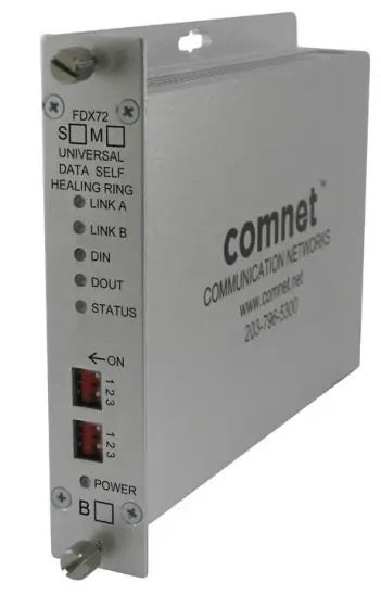 Comnet FDX72S1SHR | Multi-protocol Rs232/422/485 Data Transceiver Featuring Self-healing Ring Operation