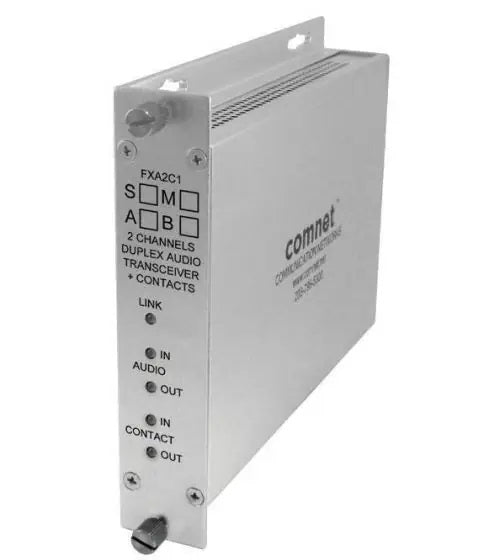 Comnet FXA2C1S1A | Audio Transceiver, A End, 2 Channel, 1 Fiber, Singlemode 9/125 Micrometer