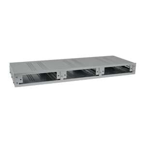 Comnet C3US | 19" Card Cage, 1RU, Satin Silver, 120-240VAC Power Supply, US AC Power Connector