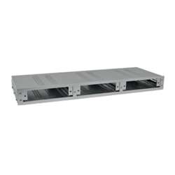 Comnet C3US | 19" Card Cage, 1RU, Satin Silver, 120-240VAC Power Supply, US AC Power Connector