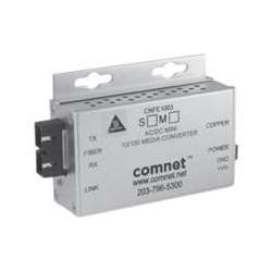 Comnet CNFE1002MAC1B-M | 10/100Mbps Ethernet Electrical to Optical Media Converter, Mini, AC/DC, 1550/1310nm, ST Connector, 1 Fiber, Multimode
