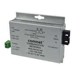 Comnet CNFESFPMCPOE30/M | Industrially Hardened 100Mbps Media Converter with 48V PoE, Mini, SFP Required, 30W