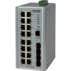 Comnet CNGE20FX4TX16MS | All Gigabit Managed Ethernet Switch with (16) 10/100/1000TX + (4) 100/1000FX SFP Ports