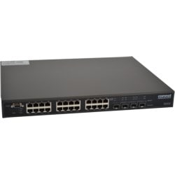 Comnet CNGE26FX2TX24MSPOE1 | Ethernet Switch, Managed, 52 Gpbs, 100 To 240 Volt Ac, 50/60 Hertz, (22) 10/100/1000 Base-Tx, (2) Gigabit Combo Ports, (2) 100/1000 Base-Fx With Poe+, 1000 Watt Power Supply