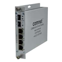 Comnet CNGE2FE4SMSPOE | 6 Port Gigabit and 10/100 Mbps Ethernet Self-Managed Switch, 2 SFP FX, 4TX with 30W of PoE+