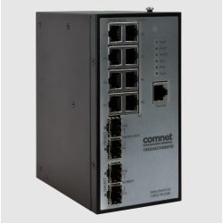 Comnet CNXE2GE2TX8MSPOE | Industrially Hardened High Speed 12-Port Managed Poe Ethernet Switch