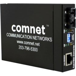 Comnet CWFE2SCS2 | Commercial Grade 10/100Mbps Ethernet Media Converter, Single Mode, SC Connector, 1310nm, 2 Fibers