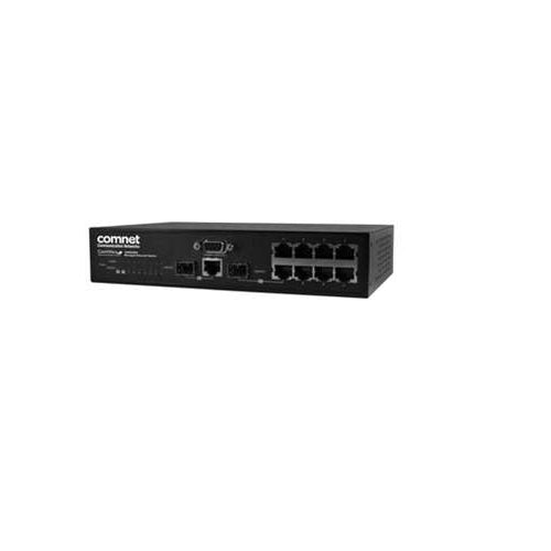 Comnet CWGE9MS | Commercial Grade Managed Ethernet Switch with (7) 10/100/1000TX + (2) Gigabit Combo SFP Ports, Internal Power Supply