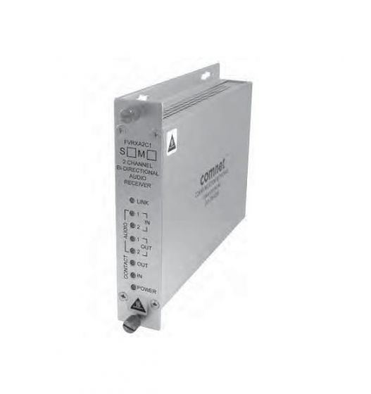 Comnet FVRXA2C1M 2 Channel Bi-Directional Dig (24 Bit) Audio,+ 1 Bi-Dir Contact, Mm, Rx, 1 F