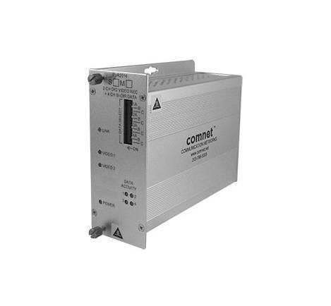 Comnet FVT2014S1 2 Channel 10 Bit Digital Video Xtmr Plus 4 Bi-Directional Data Channels Singlemode 1 Fiber