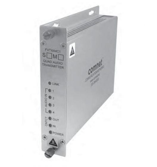Comnet Communication Networks FVTXA4C1M 4 Channel Audio Transmitter + Bi-Directi