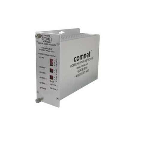 Comnet FVR4012M1 | Receiver 4 Video/2 Bi-Directional Data/1 Contact Closure, Multimode
