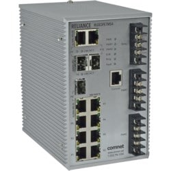 Comnet RLGE3FE7MS4/LV | (7) 10/100Base-T(X) / (3) 10/100/1000Base-T(X) Or 100/1000Base-Fx Sfp Ports, Dual/Redundant Power Inputs (12 To 60 Vdc)