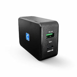 Comprehensive Connectivity CPWR-2QC30W | 2-Port USB Wall Charger, 30W USB-C PD + USB-A QC 3.0