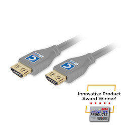 Comprehensive Connectivity MHD18G-3PROGRY | MicroFlex Pro AV/IT 4K60 18Gbps HDMI Cable with ProGrip, Graphite Grey, 3ft