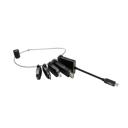 Comprehensive Connectivity RING-4 | Adapter Ring with 5 Adapters: Mini-DP(M), HDMI-C(M), HDMI-D(M), DP(M), USB-C(M) to HDMI(F)